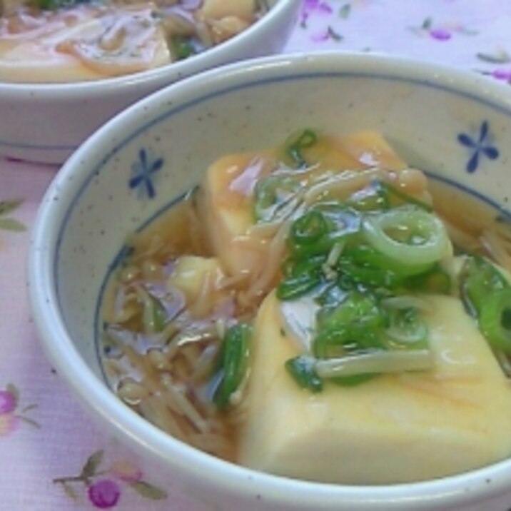 お豆腐のトロ～リえのきだけあんかけ